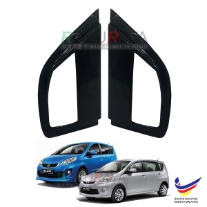Perodua Alza 2009 Aerodynamic Front Triangle Side Window Mirror Cover (J's JS Racing Design)